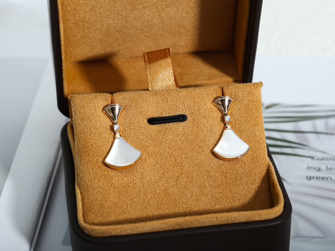 [Mystic]DREAM MOP PINK GOLD EARRINGS