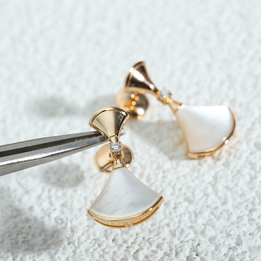 [Mystic]DREAM MOP PINK GOLD EARRINGS