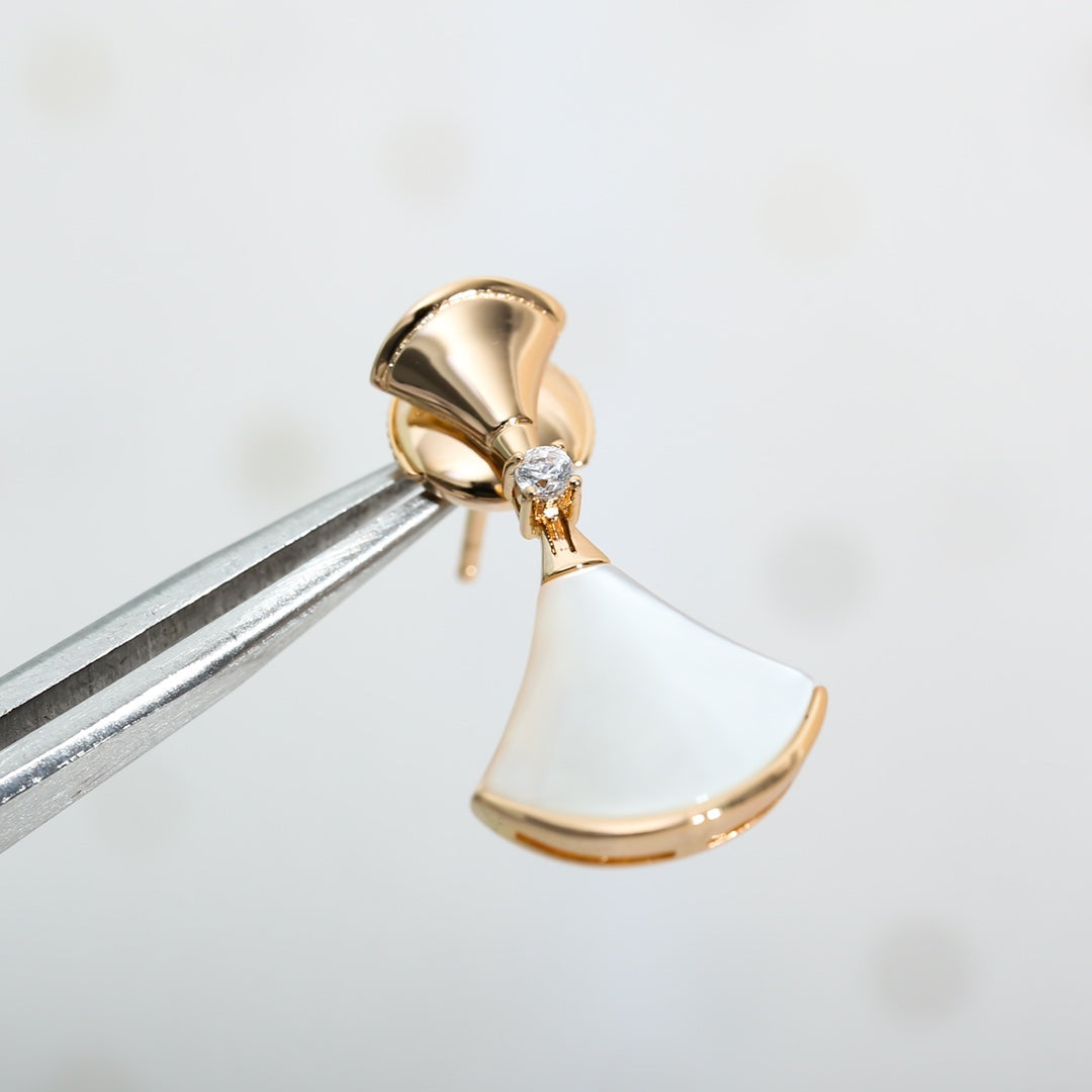 [Mystic]DREAM MOP PINK GOLD EARRINGS