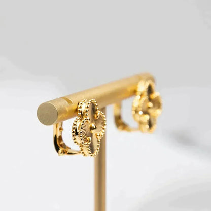 [Mystic]CLOVER MEDIUM 1 MOTIFS LASER EARRINGS