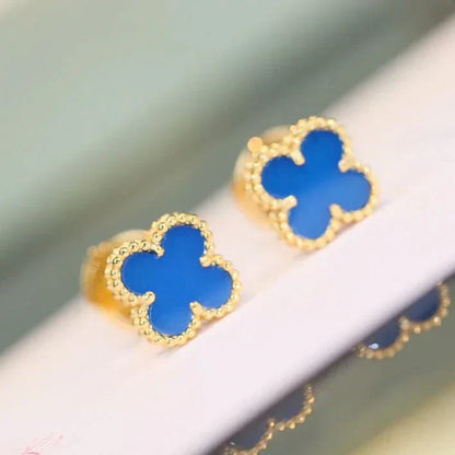 [Mystic]CLOVER MINI 9.5MM TURQUOISE EARRINGS