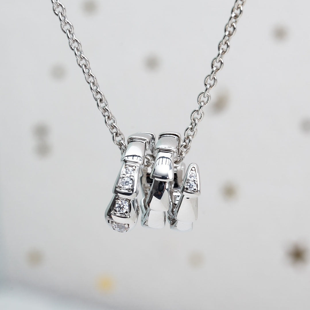 [Mystic]SERPENTI SILVER NECKLACE DIAMOND