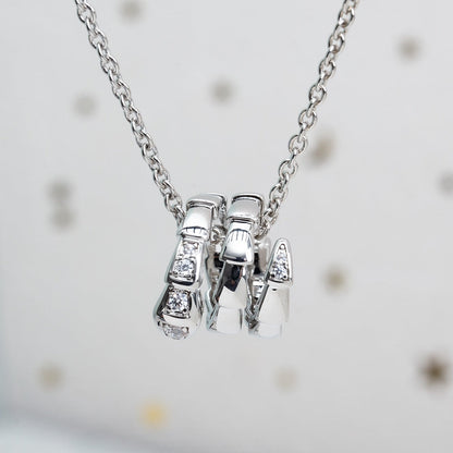 [Mystic]SERPENTI SILVER NECKLACE DIAMOND