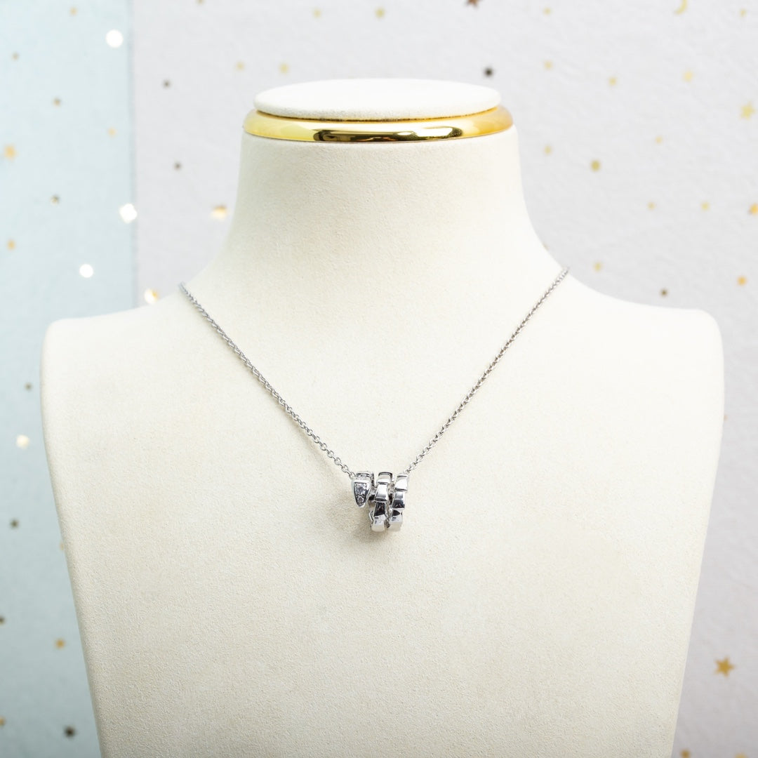 [Mystic]SERPENTI SILVER NECKLACE DIAMOND