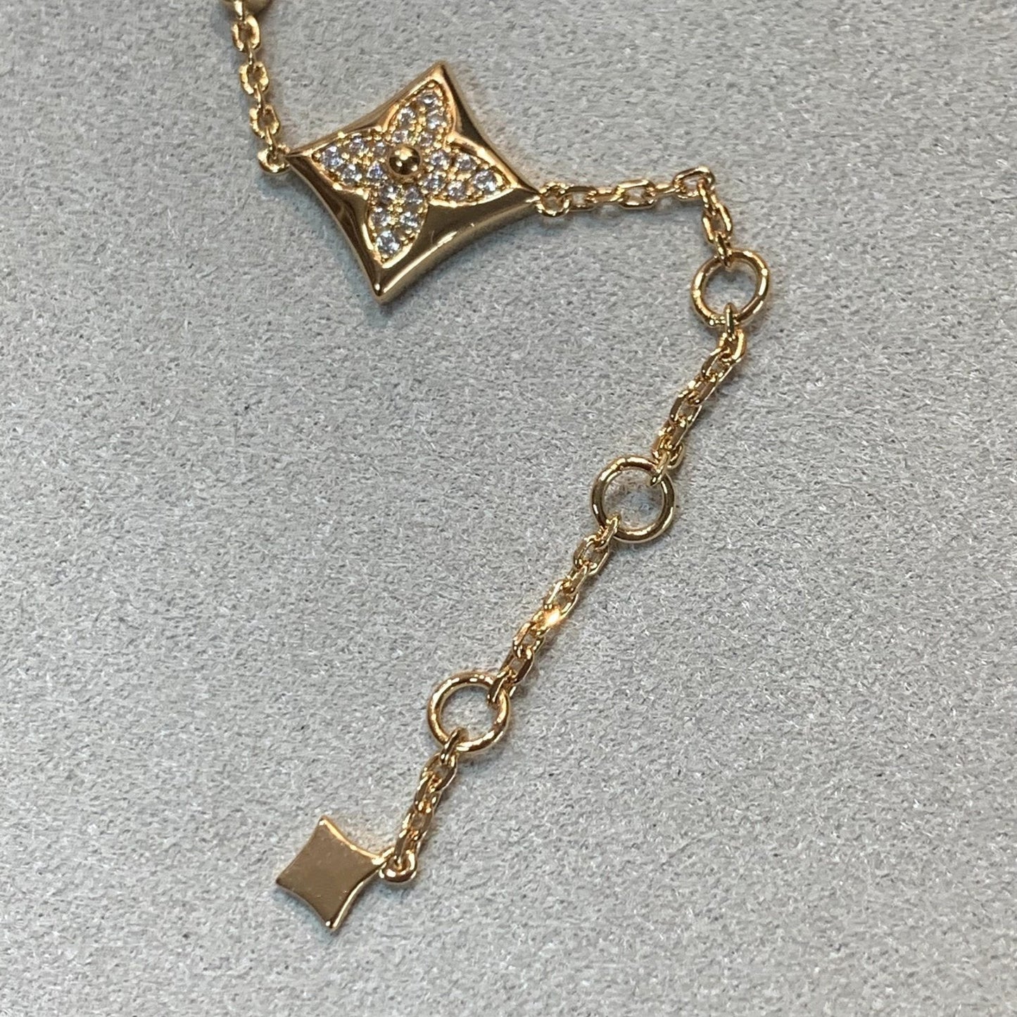 [Mystic]STAR AND SUN 4 MOTIFS GOLD DIAMONDS BRACELET