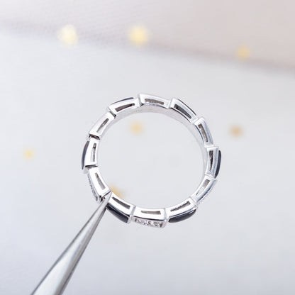 [Mystic]SERPENTI RING SILVER  DIAMOND BLACK MOP 3MM