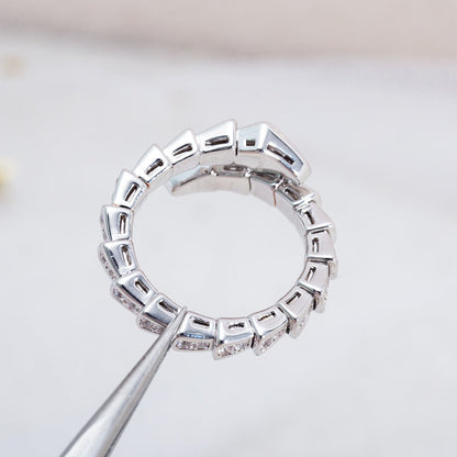 [ミスティック]セルペンティリング シルバー ダイヤモンドパヴェ 4mm