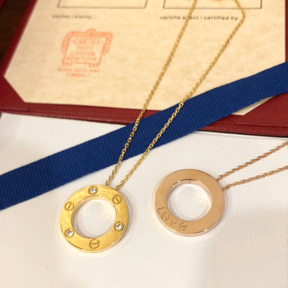 [Mystic]LOVE NECKLACE 16MM 3 DIAMONDS