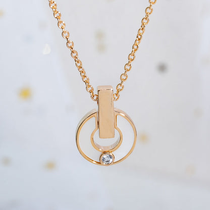 [Mystic]GARI NECKLACE PINK GOLD MOP