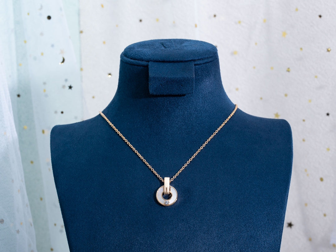 [Mystic]GARI NECKLACE PINK GOLD MOP
