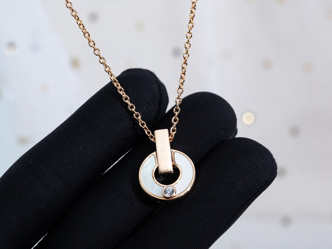 [Mystic]GARI NECKLACE PINK GOLD MOP