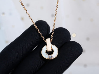 [Mystic]GARI NECKLACE PINK GOLD MOP