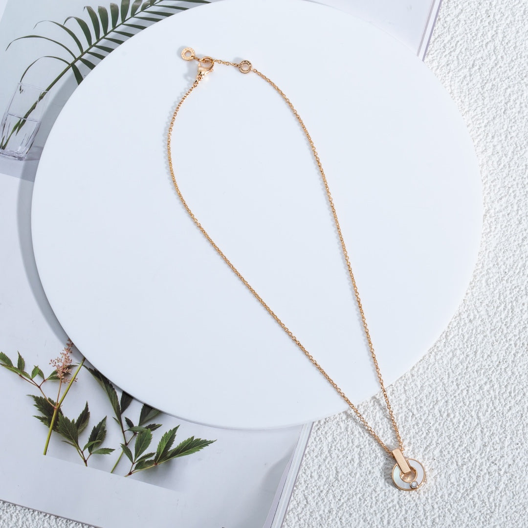 [Mystic]GARI NECKLACE PINK GOLD MOP