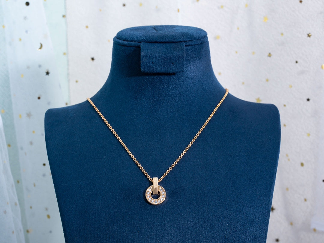 [Mystic]GARI NECKLACE PINK GOLD DIAMOND