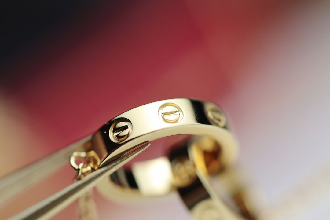 [Mystic]LOVE NECKLACE DOUBLE RING GOLD