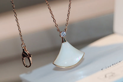 [Mystic]DREAM NECKLACE WHITE MOP PINK GOLD 1 DIAMOND