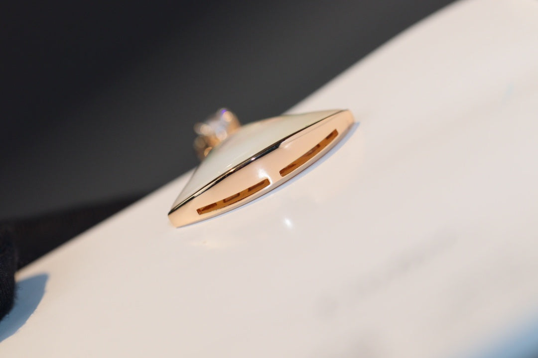 [Mystic]DREAM NECKLACE WHITE MOP PINK GOLD 1 DIAMOND
