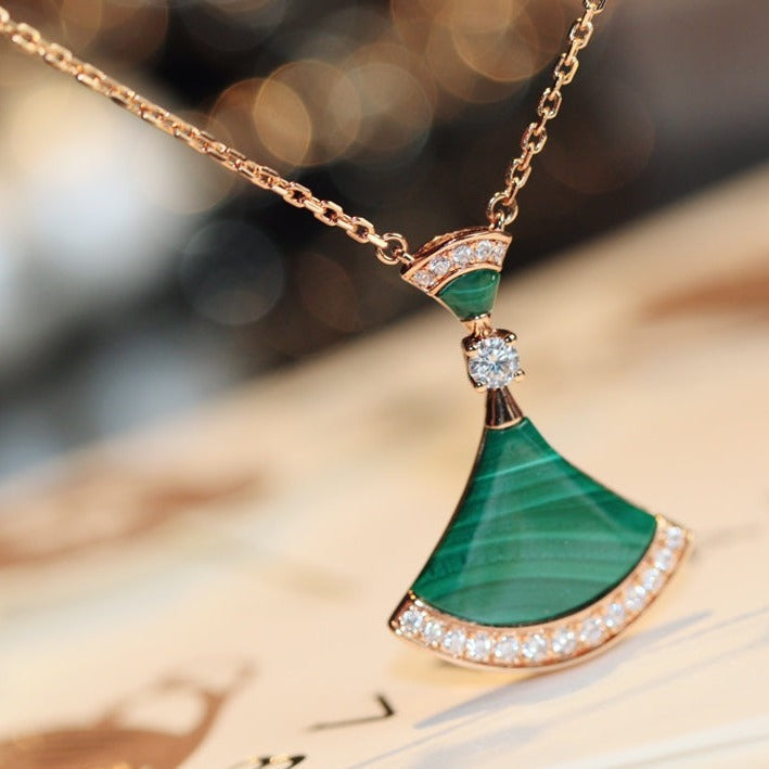 [Mystic]DREAM NECKLACE MALACHITE DIAMOND