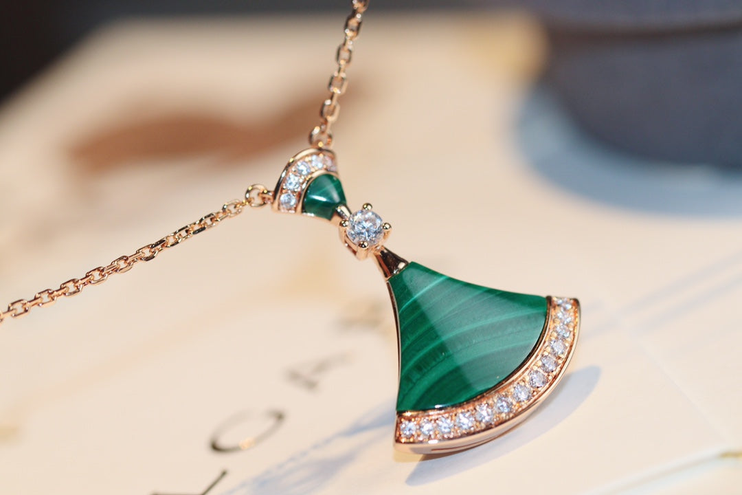 [Mystic]DREAM NECKLACE MALACHITE DIAMOND