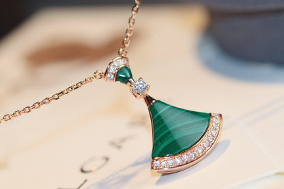 [Mystic]DREAM NECKLACE MALACHITE DIAMOND