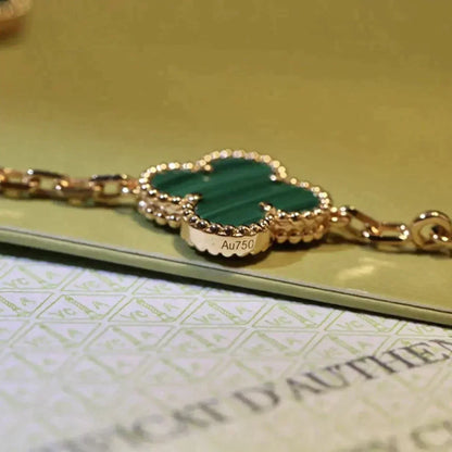 [Mystic-new] CLOVER 5 MOTIF MALACHITE BRACELET COLLECTION