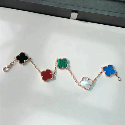 [Mystic-new]CLOVER 5 MOTIFS MULTICOLOR BRACELET