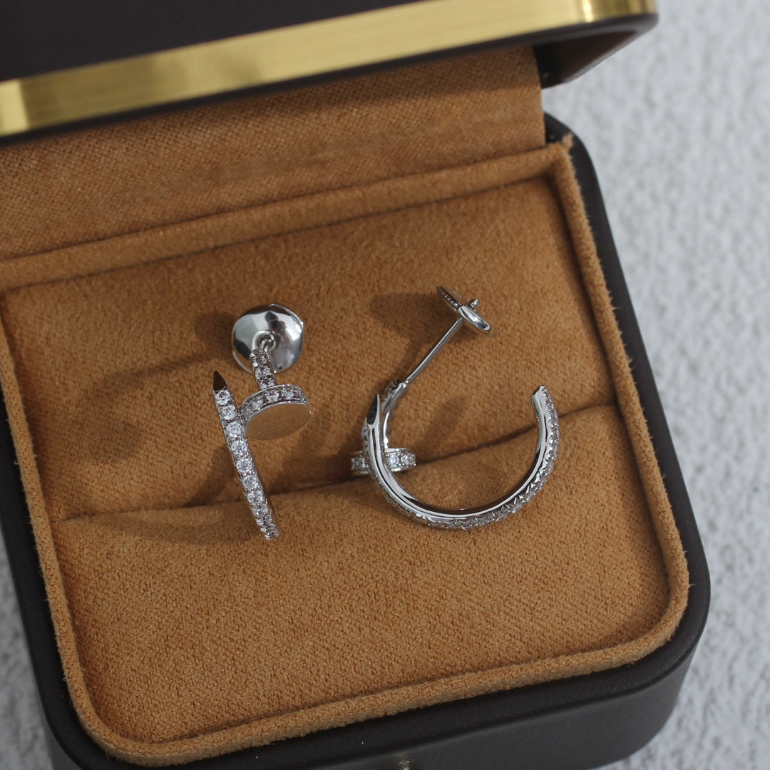 [Mystic]JUSTE EARRINGS 12.75MM SILVER DIAMOND