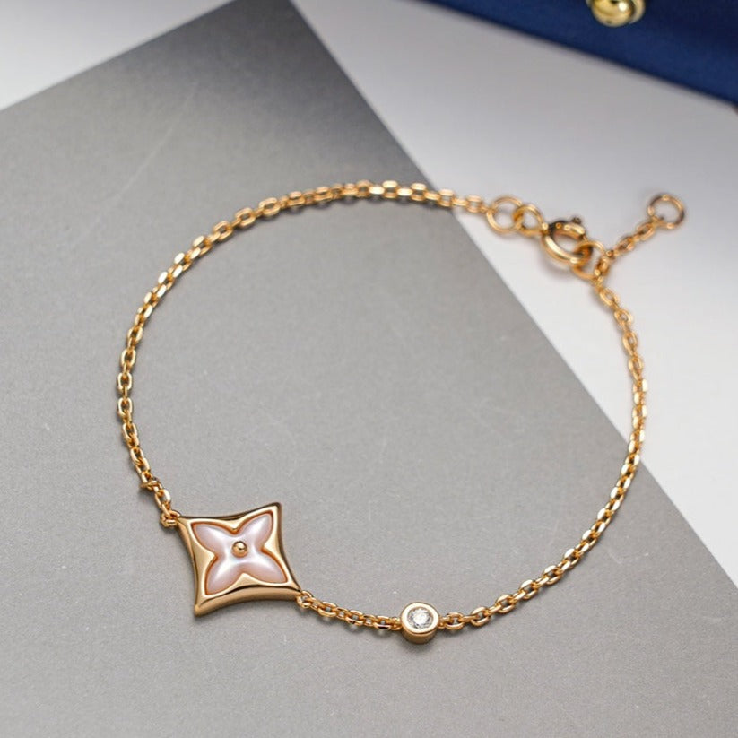 [Mystic]STAR 1 DIAMOND PINK GOLD BRACELET