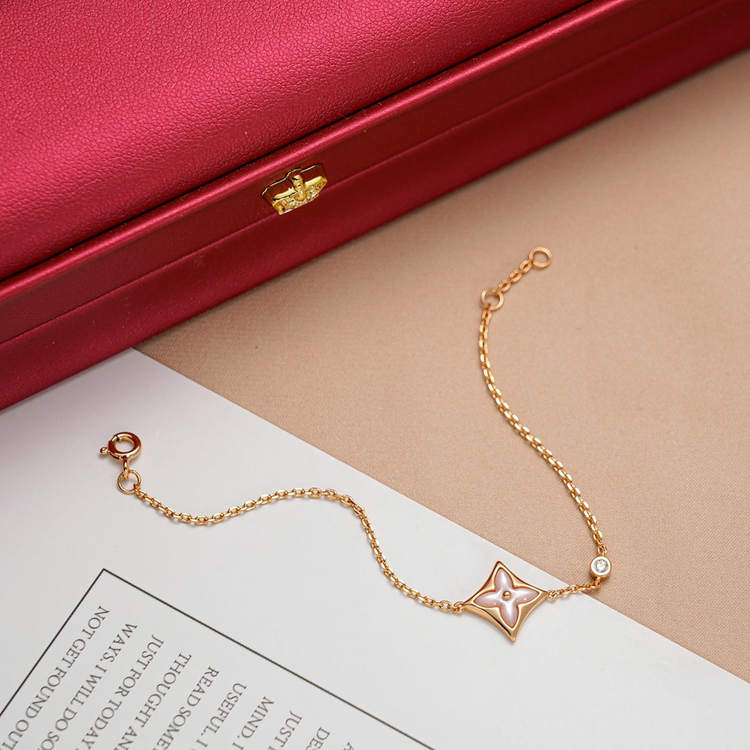 [Mystic]STAR 1 DIAMOND PINK GOLD BRACELET