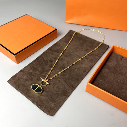 [Mystic]CHAINE VERSO BLACK CERAMIC NECKLACE