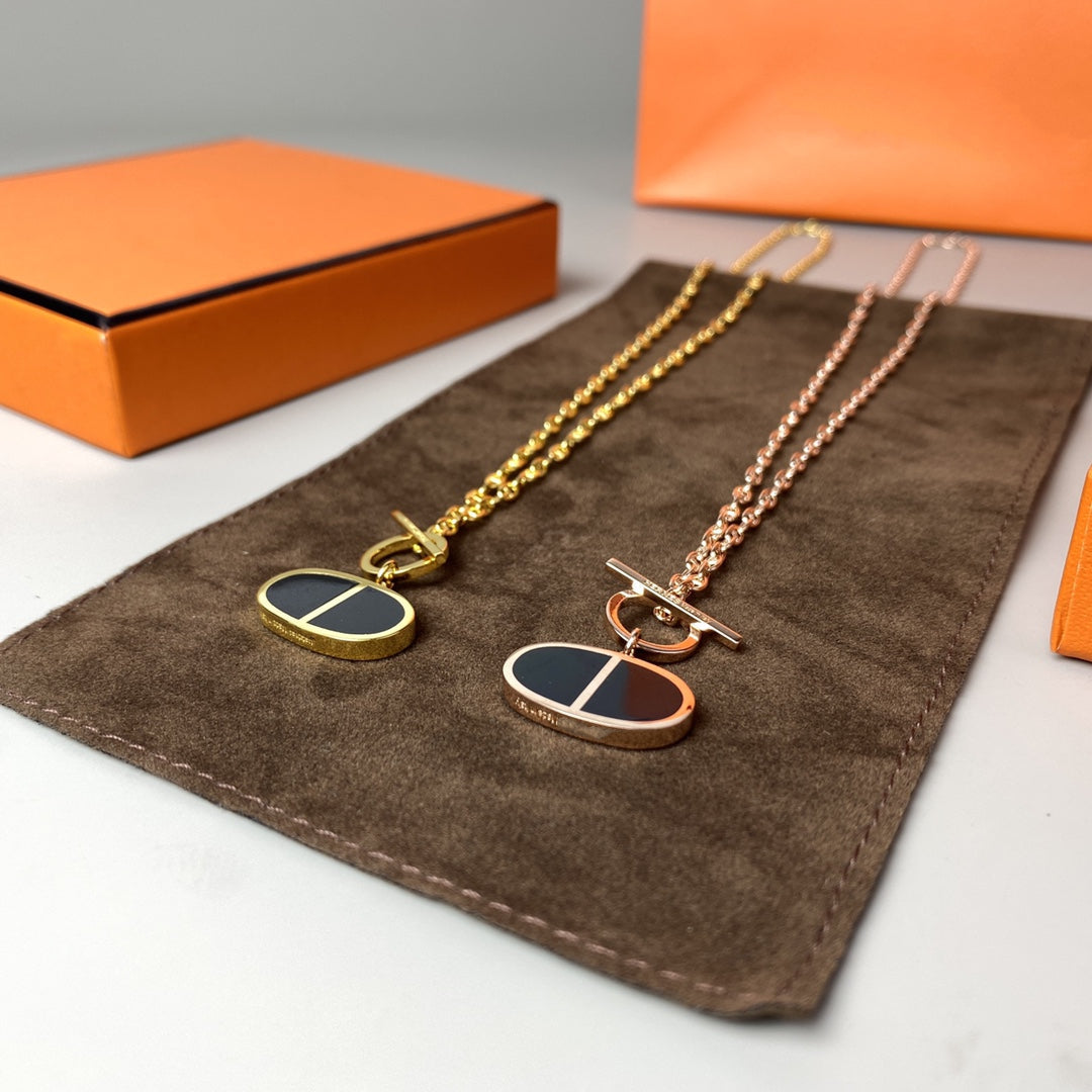 [Mystic]CHAINE VERSO BLACK CERAMIC NECKLACE