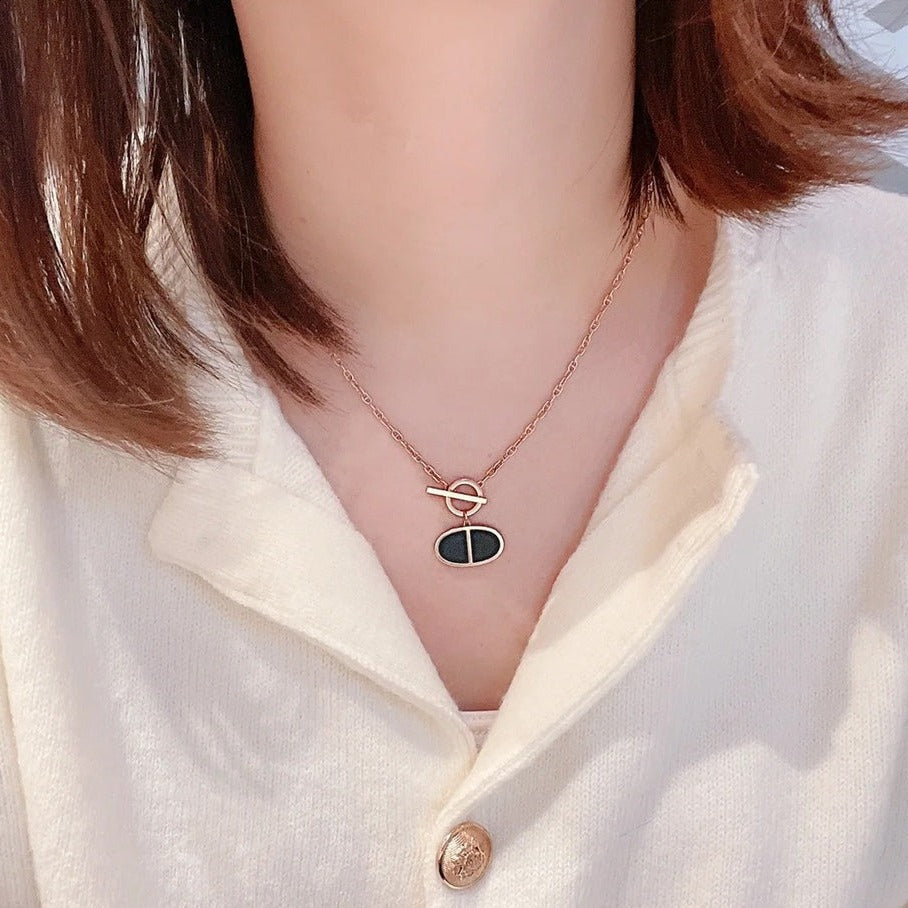 [Mystic]CHAINE VERSO BLACK CERAMIC NECKLACE