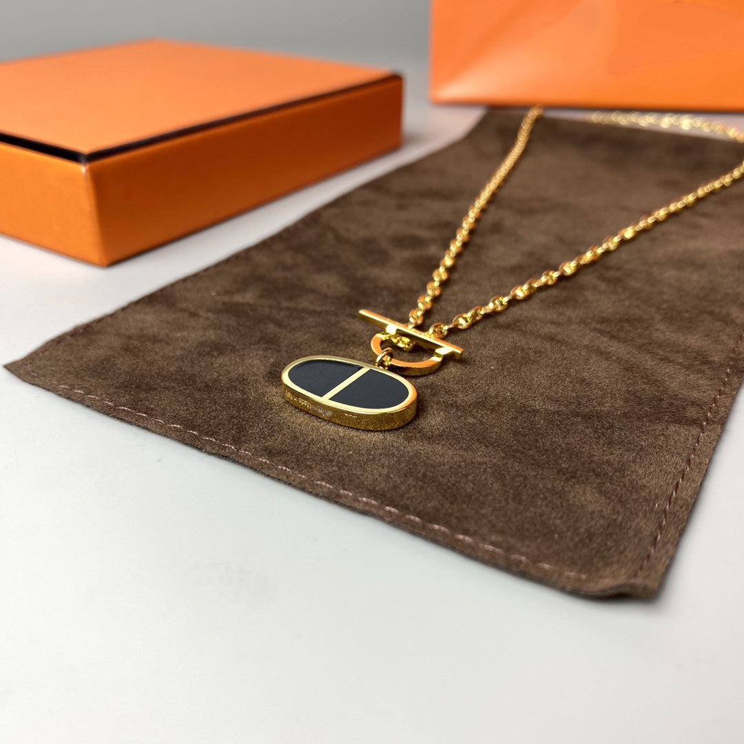 [Mystic]CHAINE VERSO BLACK CERAMIC NECKLACE