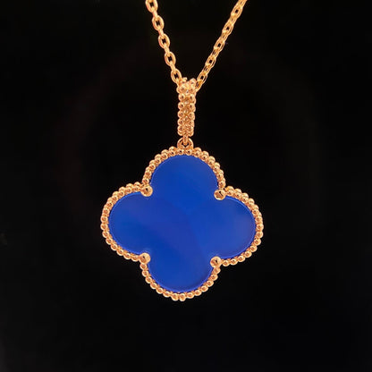[Mystic]CLOVER 25MM NECKLACE TURQUOISE ROSE GOLD