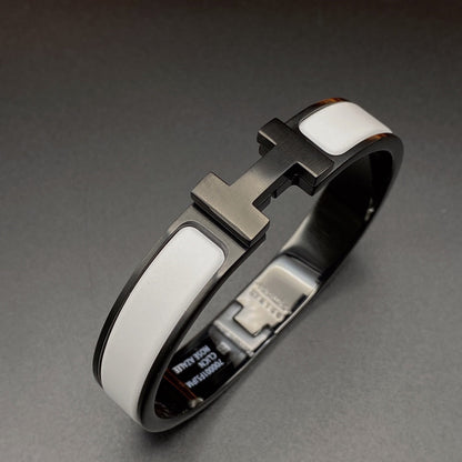 [Mystic]H BRACELET 12MM BLACK WHITE CERAMIC