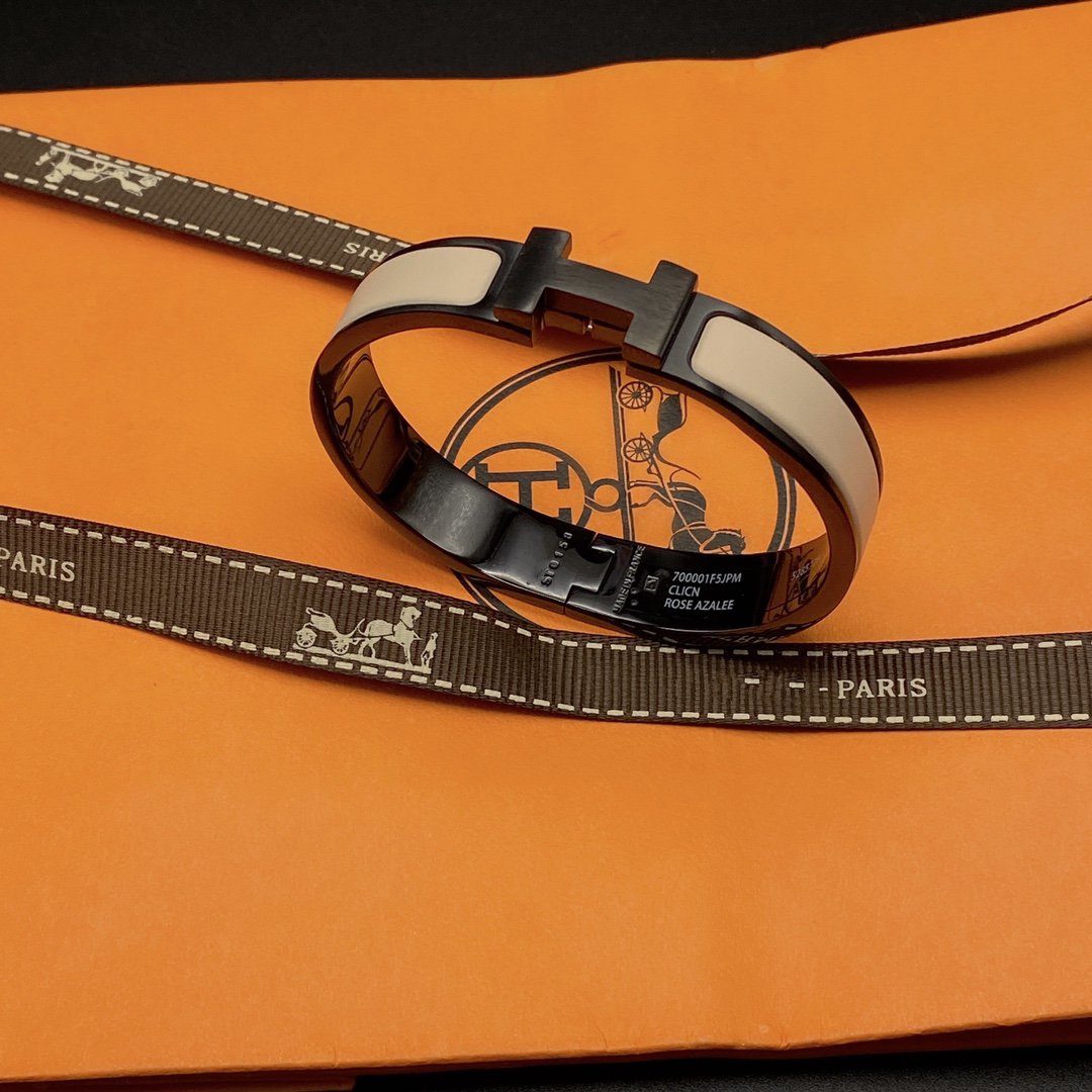 [Mystic]H BRACELET 12MM BLACK BEIGE CERAMIC