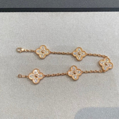 [Mystic-new] CLOVER 5 MOTIF FULL DIAMOND BRACELET COLLECTION