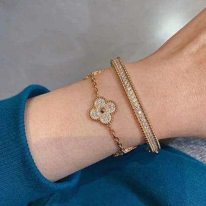 [Mystic-new] CLOVER 5 MOTIF FULL DIAMOND BRACELET COLLECTION