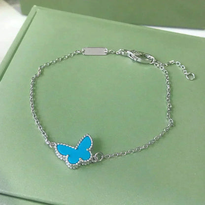 [Mystic]BUTTERFLY TURQUOISE BUTTERFLY BRACELET SILVER