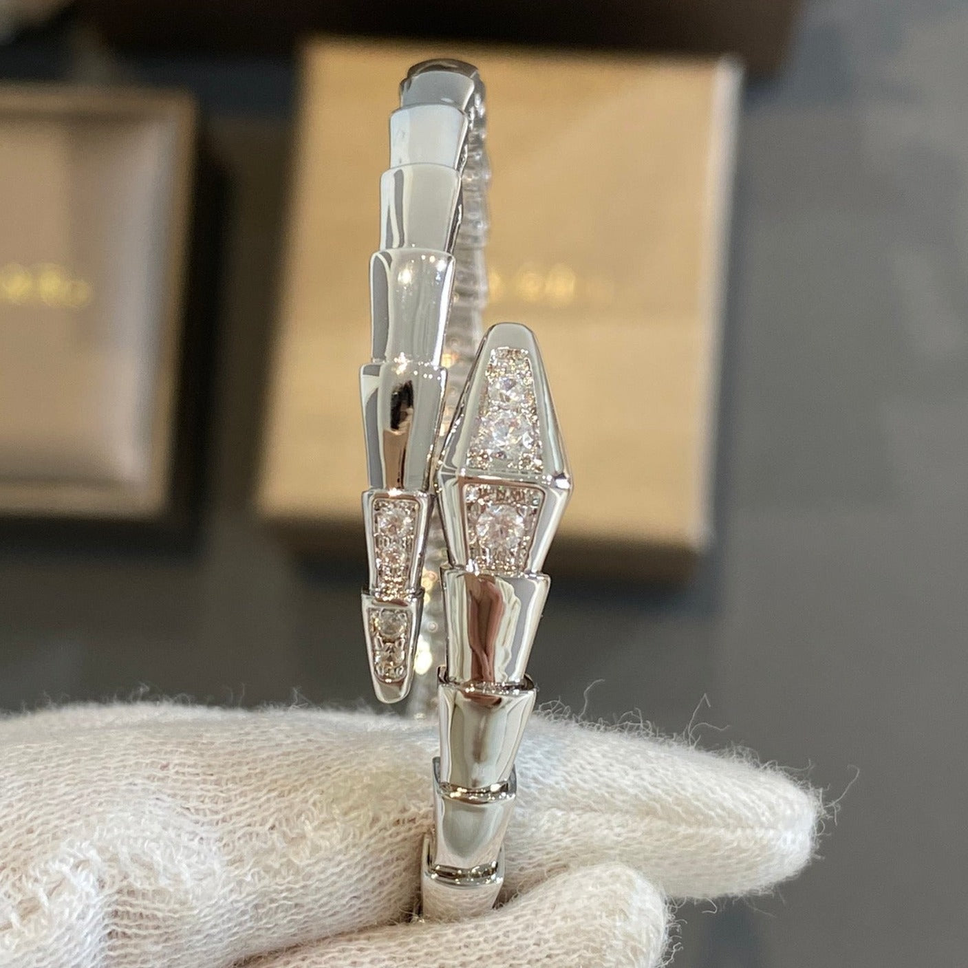 [Mystic]SERPENTI BRACELET DIAMONDS SILVER