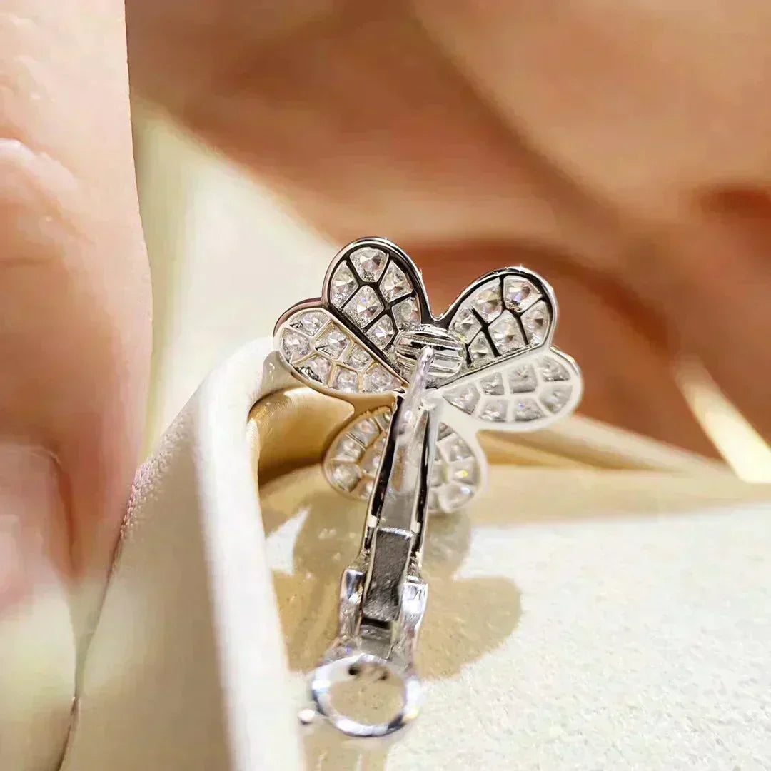 [Mystic]CLOVER COMOS DIAMOND EARRINGS SILVER