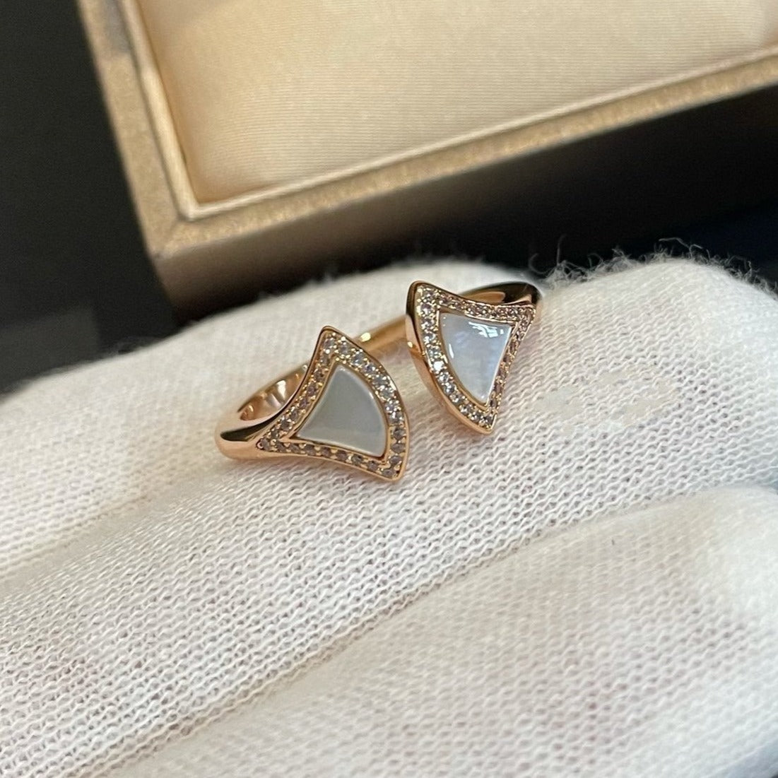 [Mystic]DREAM MOP DIAMOND OPEN RING