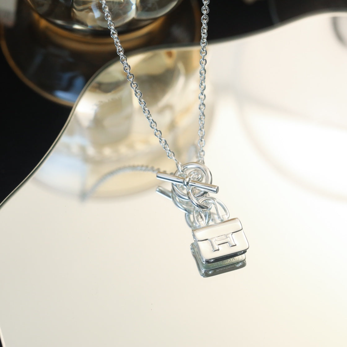 [Mystic]POP H PEDANT SILVER NECKLACE