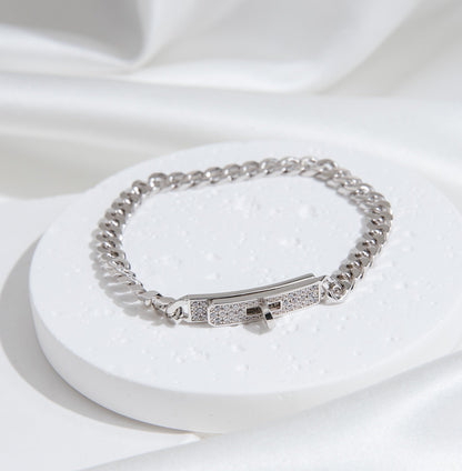 [Mystic]KELLY CHAIN SILVER DIAMOND BRACELET