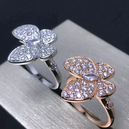 [Mystic]BUTTERFLY PINK GOLD DIAMOND RING