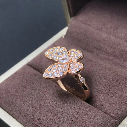 [Mystic]BUTTERFLY PINK GOLD DIAMOND RING