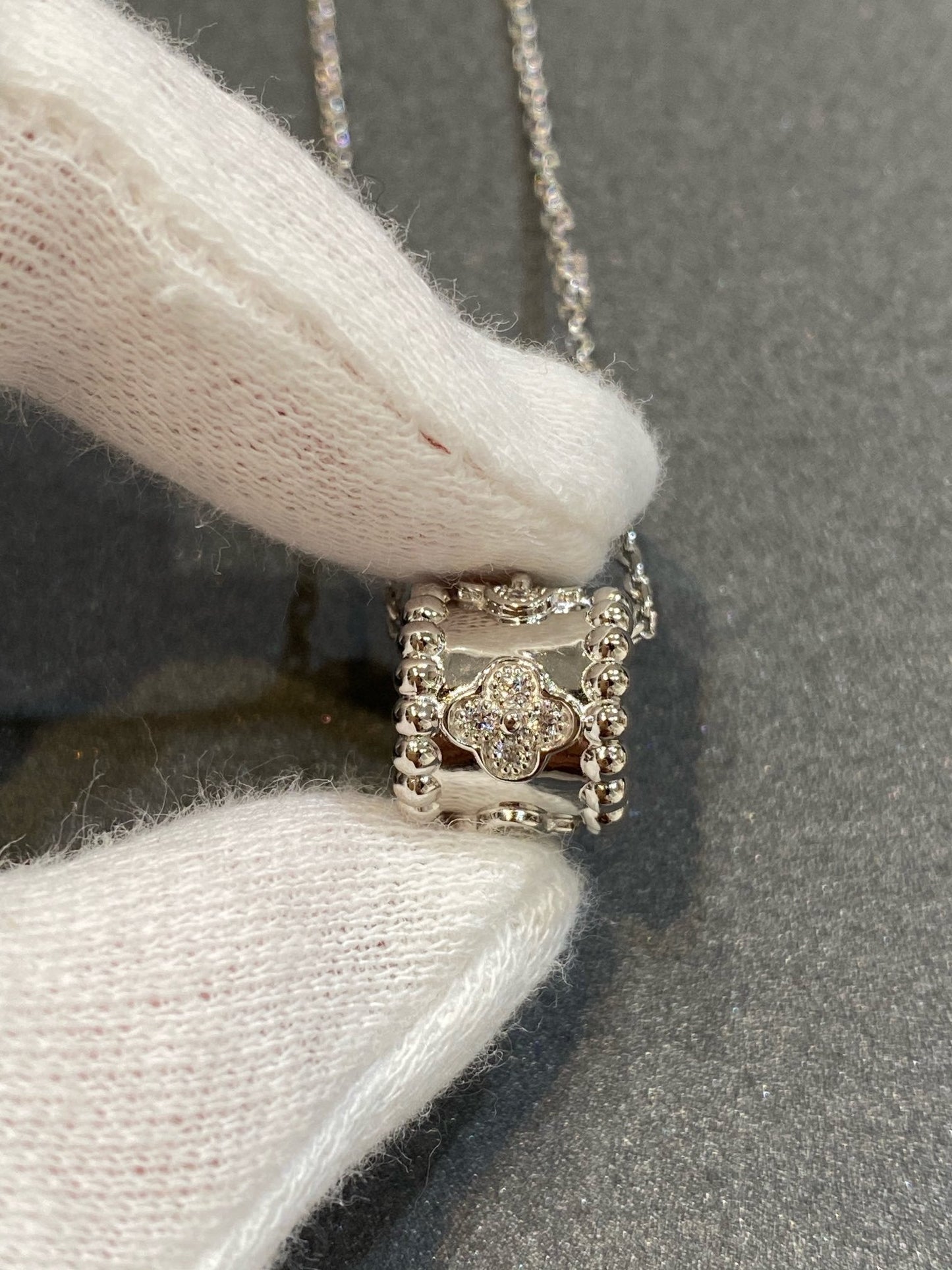 [Mystic]PERLEE PEDANT SIVLER DIAMOND NECKLACE