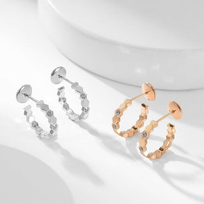 [Mystic]BEE LOVE DIAMOND HOOP EARRINGS
