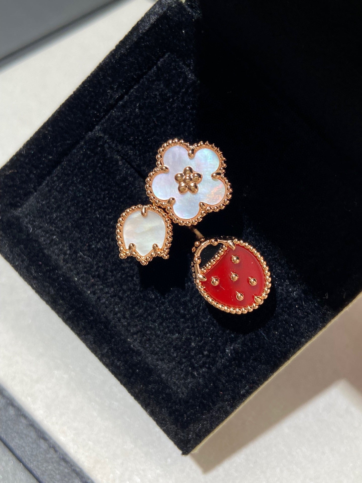 [Mystic]LUCKY 3 MOTIF ROSE GOLD RING