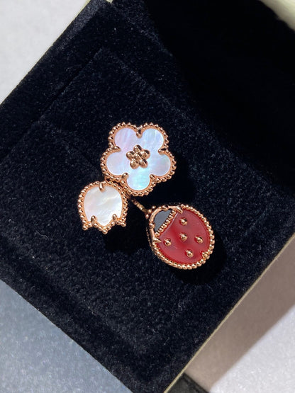 [Mystic]LUCKY 3 MOTIF ROSE GOLD RING
